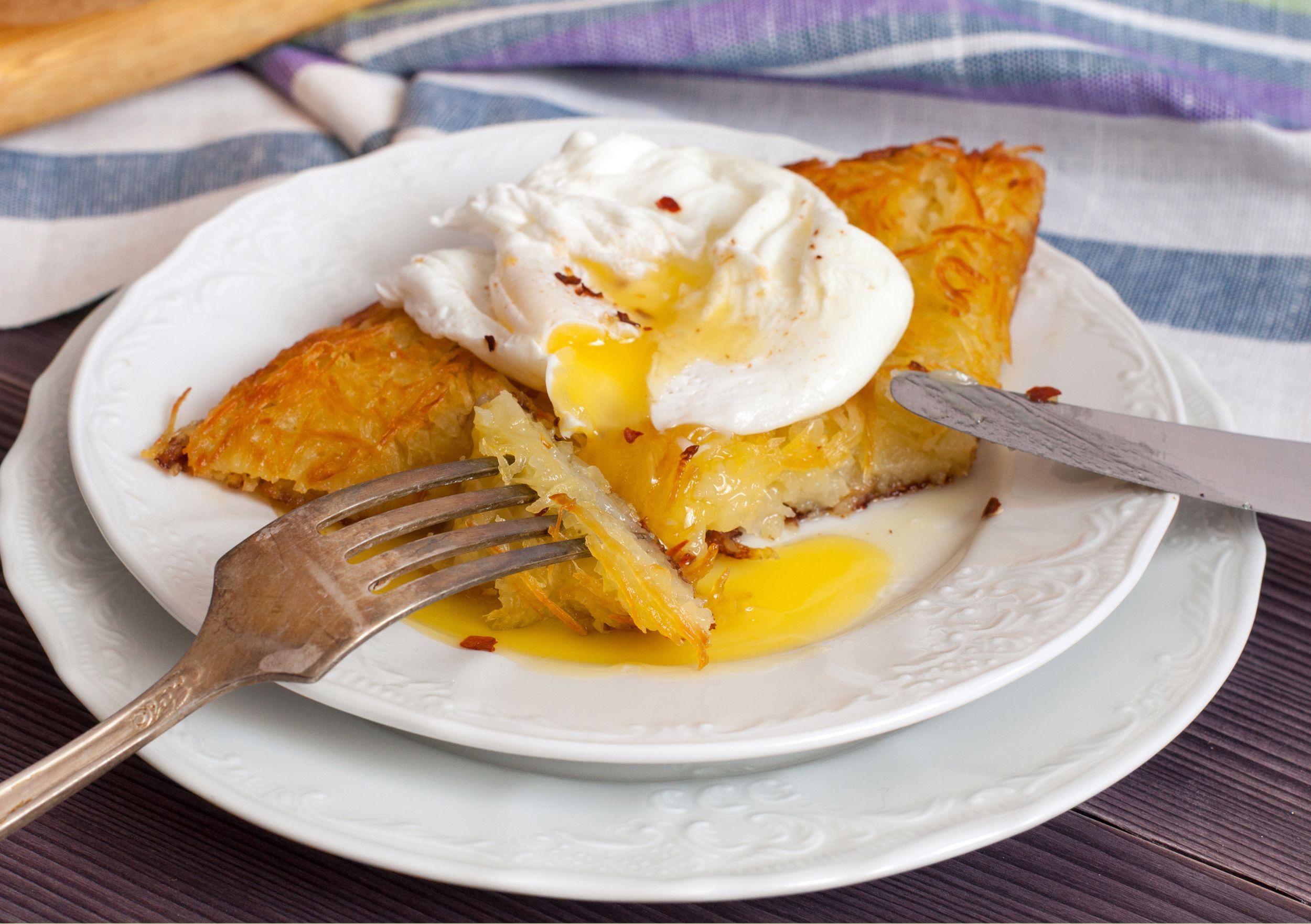 Rösti mit pochiertem Ei