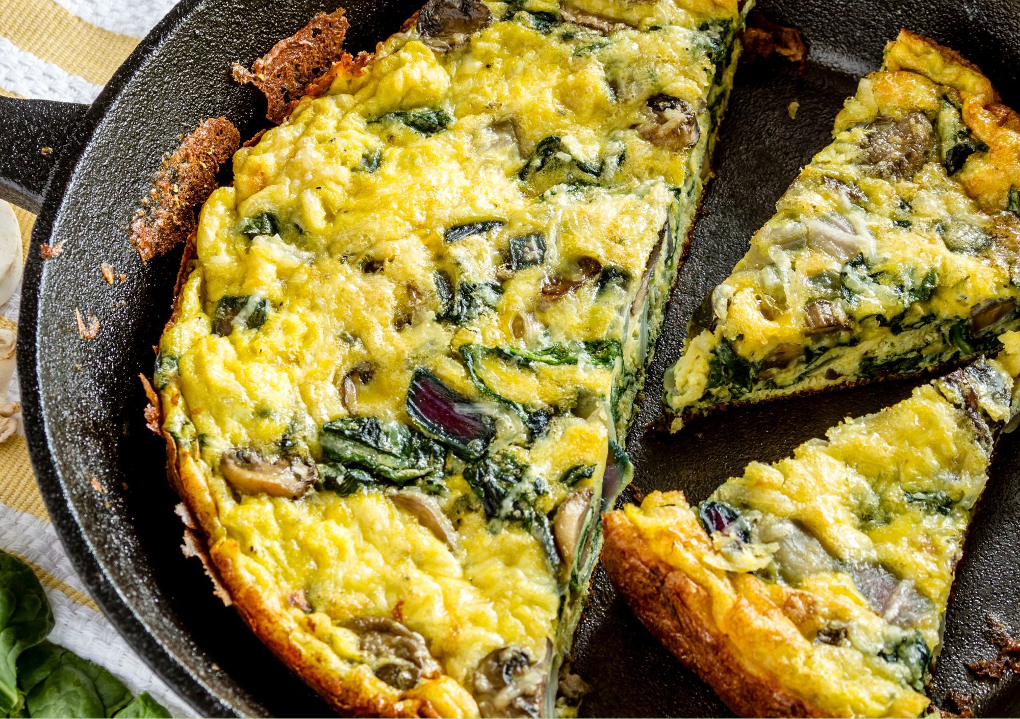 Spinat-Champignon Frittata