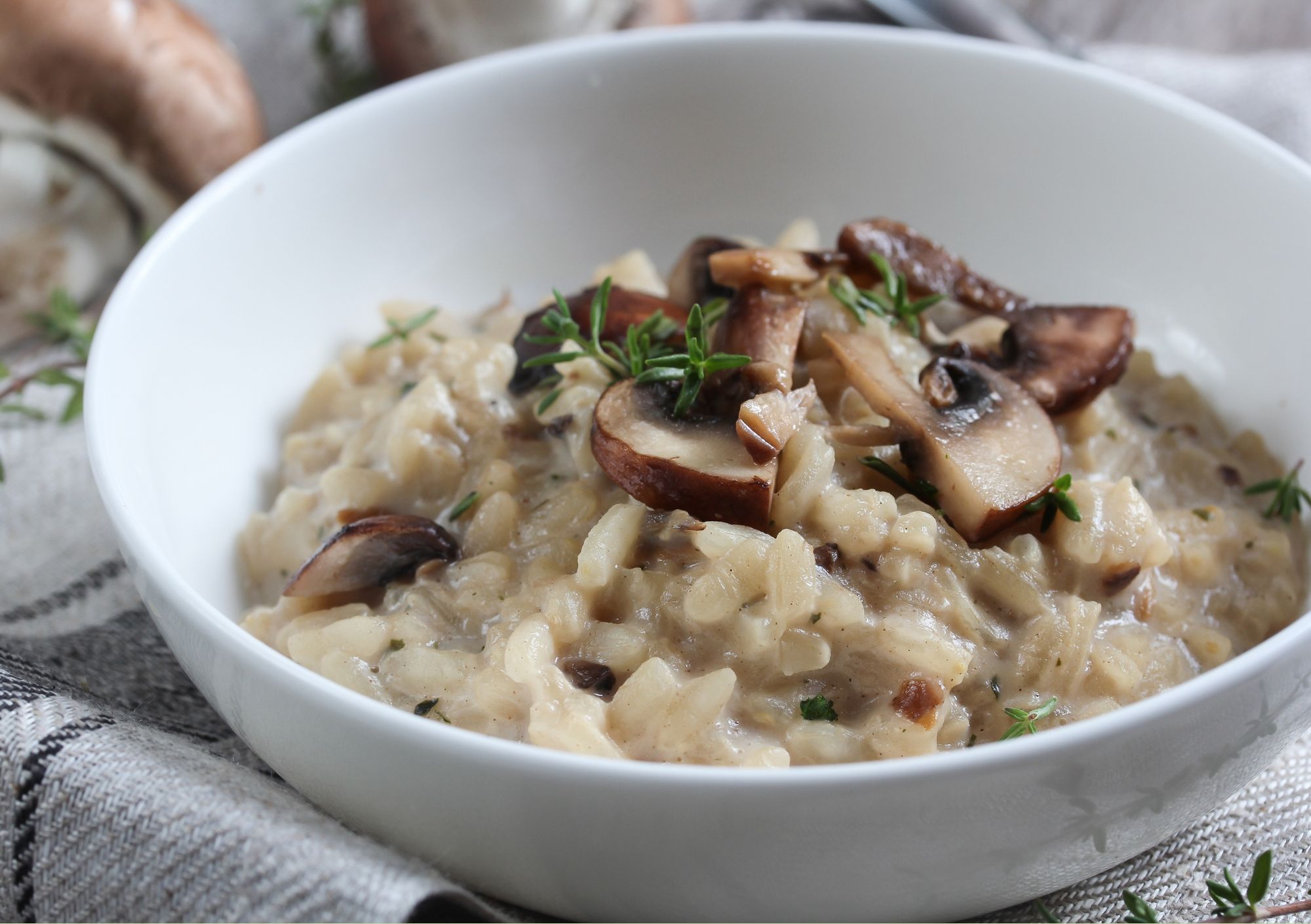 Veganes Pilz-Risotto