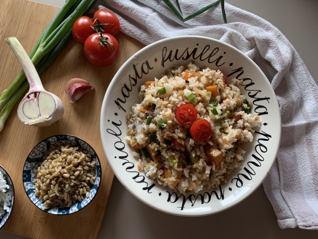Warmer Sommersalat mit Grünkern