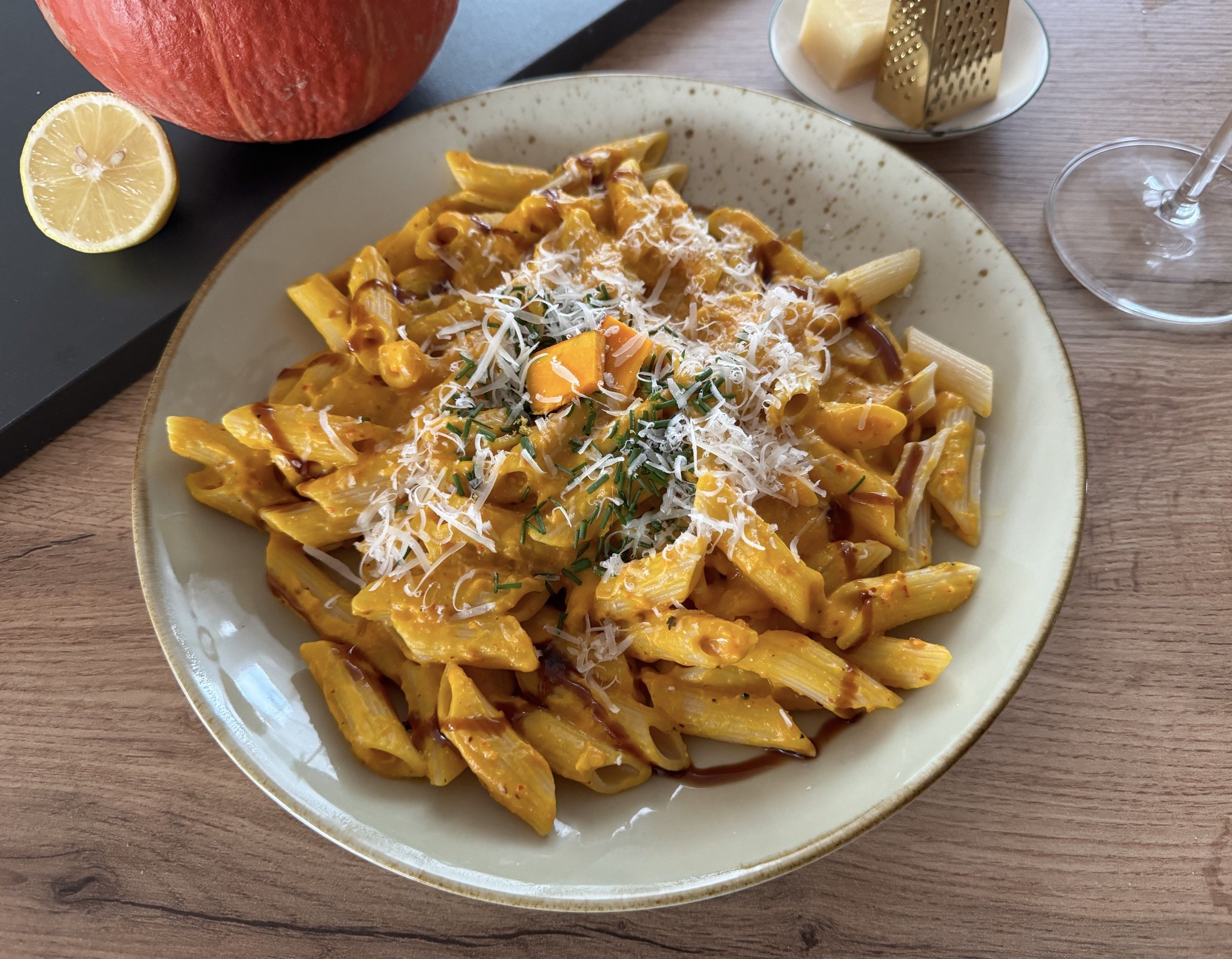 Pasta mit Kürbissoße