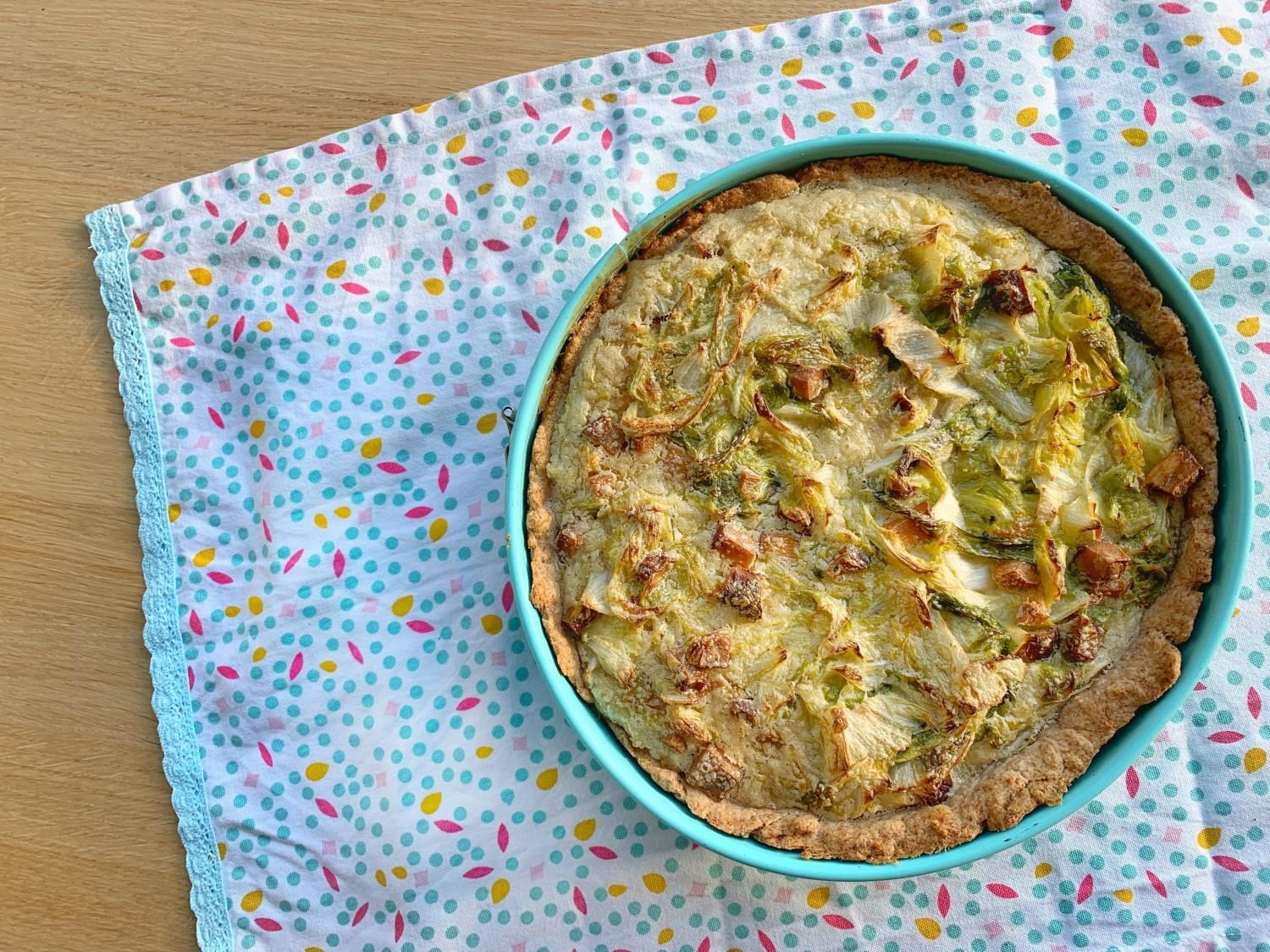Zuckerhutquiche mit Räuchertofu