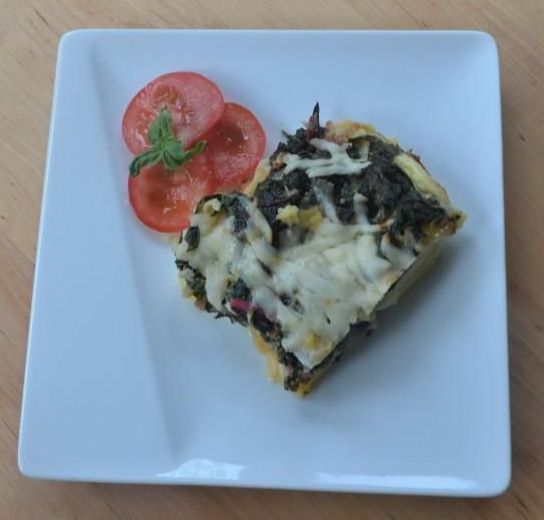 Kartoffel-Pak Choi -Gratin mit Schafskäse